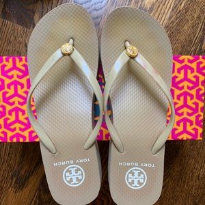 Tory Burch wedge flip flops size 7 (with box)